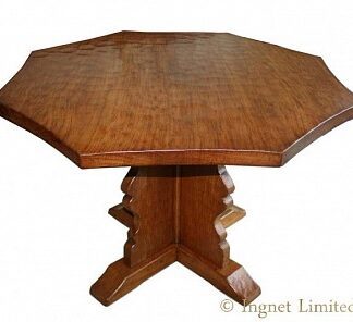 SID POLLARD ARTS & CRAFTS YORKSHIRE OAK CENTRE OCTAGONAL TABLE