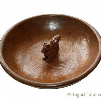 WILF SQUIRRELMAN HUTCHINSON OF HUSTHWAITE CARVED OAK FRUIT BOWL