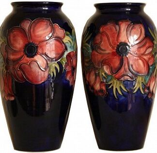 PAIR OF WALTER MOORCROFT VASES