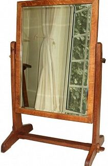 ARTS & CRAFTS OAK CHEVAL MIRROR