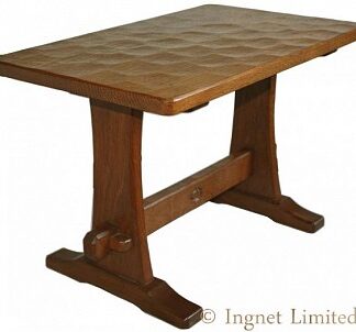 ARTS & CRAFTS YORKSHIRE OAK REFECTORY STYLE COFFEE TABLE BY ACORN INDUSTRIES