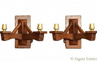 COLIN BEAVERMAN ALMACK PAIR OF TWO BRANCH WALL LIGHT BRACKETS