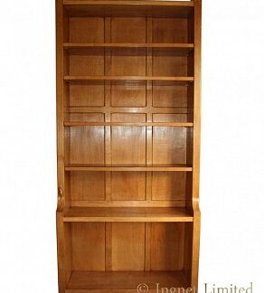 ROBERT MOUSEMAN THOMPSON SIX FOOT OAK BOOKCASE