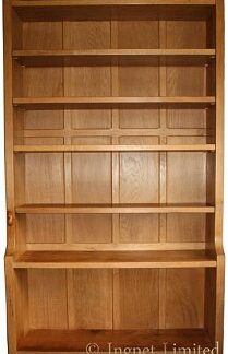 ROBERT MOUSEMAN THOMPSON VERY LARGE OAK OPEN BOOKCASE