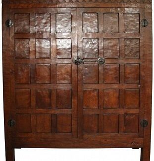 ROBERT MOUSEMAN THOMPSON EARLY ENCLOSED BOOKCASE