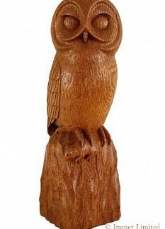 ROBERT MOUSEMAN THOMPSON CARVED OAK OWL