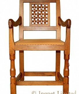 ROBERT MOUSEMAN THOMPSON LATTICE BACK ARM CHAIR