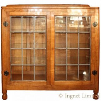 ROBERT MOUSEMAN THOMPSON VINTAGE ADZED DISPLAY CUPBOARD