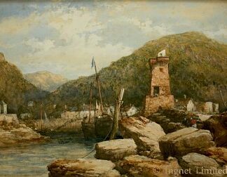 EDWIN ELLIS (1841-1895) FISHING HAVEN