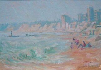 JOY PARSONS (1918-2012) BEACH SCENE