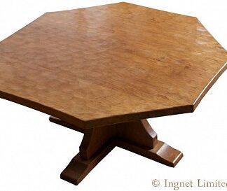 DEREK LIZARDMAN SLATER OF CRAYKE ADZED OAK COFFEE TABLE