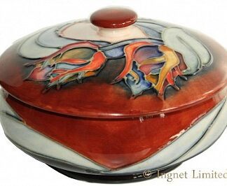 MOORCROFT RED TULIP COVERED BOWL