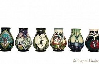 MOORCROFT CONTEMPORARY VASES A GROUP OF SIX