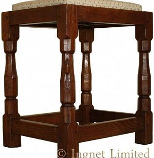 ROBERT MOUSEMAN THOMPSON VINTAGE DRESSING STOOL