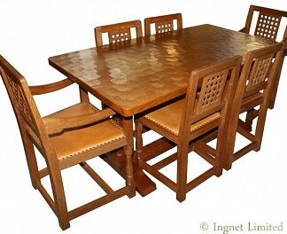 ROBERT MOUSEMAN THOMPSON VERY MODERN 5 FT DINING SUITE