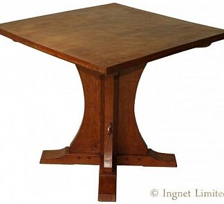 ROBERT MOUSEMAN THOMPSON EARLY ADZED OAK HALL TABLE