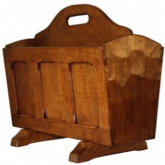 SID POLLARD YORKSHIRE ADZED OAK MAGAZINE RACK