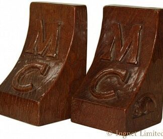 ROBERT MOUSEMAN THOMPSON RARE PAIR OF CLASSIC OAK BOOKENDS