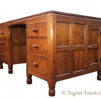 ROBERT MOUSEMAN THOMPSON RARE EARLY OAK DESK