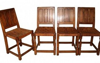 SID POLLARD ARTS & CRAFTS YORKSHIRE OAK DINING CHAIRS