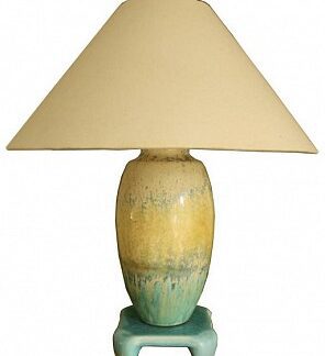 RUSKIN POTTERY CRYSTALLINE GLAZE LAMP