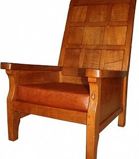 ROBERT MOUSEMAN THOMPSON RARE OAK SMOKING CHAIR