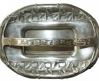 LIBERTY & CO. PEWTER CAKE BASKET DESIGNED BY ARCHIBALD KNOX