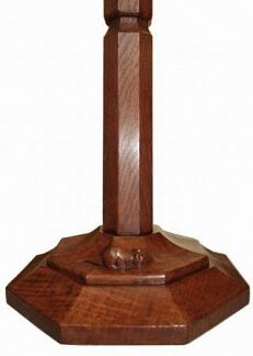 ROBERT MOUSEMAN THOMPSON EARLY ADZED OAK STANDARD LAMP