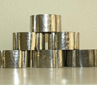 LIBERTY & CO TUDRIC PEWTER NAPKIN RINGS