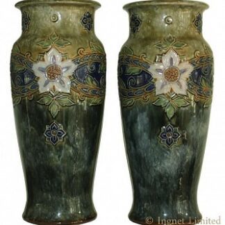 ROYAL DOULTON A PAIR OF VASES ETHEL BEARD