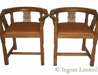 MARTIN LIZARDMAN DUTTON PAIR OF MONKS/CAPTAINS CHAIRS 1955