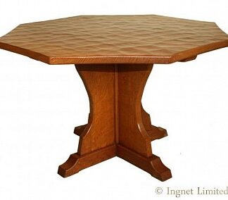 SID POLLARD YORKSHIRE OAK ADZED OCTAGONAL COFFEE TABLE