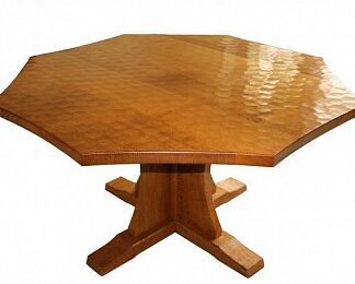 ROBERT MOUSEMAN THOMPSON ADZED OCTAGONAL DINING TABLE