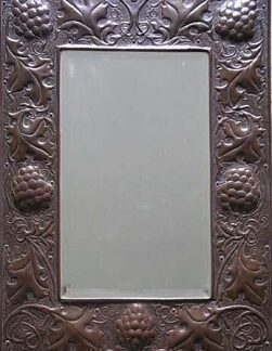 KESWICK SCHOOL OF INDUSTRIAL ART KSIA A RARE AND FINE ARTS & CRAFTS COPPER MIRROR BY WILLIAM HENRY MAWSON