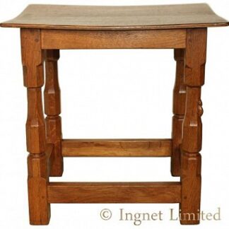 ROBERT MOUSEMAN THOMPSON OAK SIDE TABLE/STOOL