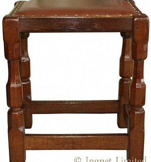 SID POLLARD ARTS & CRAFTS YORKSHIRE OAK DRESSING TABLE STOOL