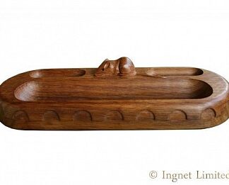 ROBERT MOUSEMAN THOMPSON CARVED OAK PEN TRAY