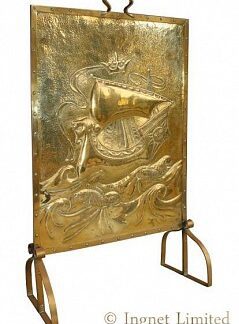 KESWICK SCHOOL OF INDUSTRIAL ARTS BRASS FIRESCREEN KSIA