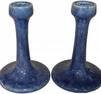 RUSKIN POTTERY CANDLESTICKS