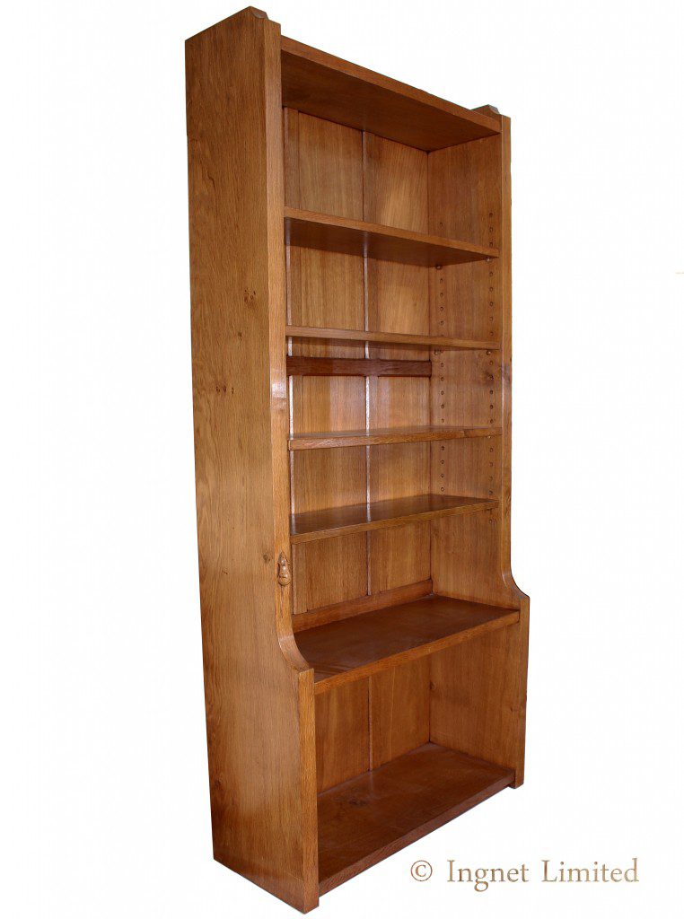 ROBERT MOUSEMAN THOMPSON 6 FT OAK BOOKCASE