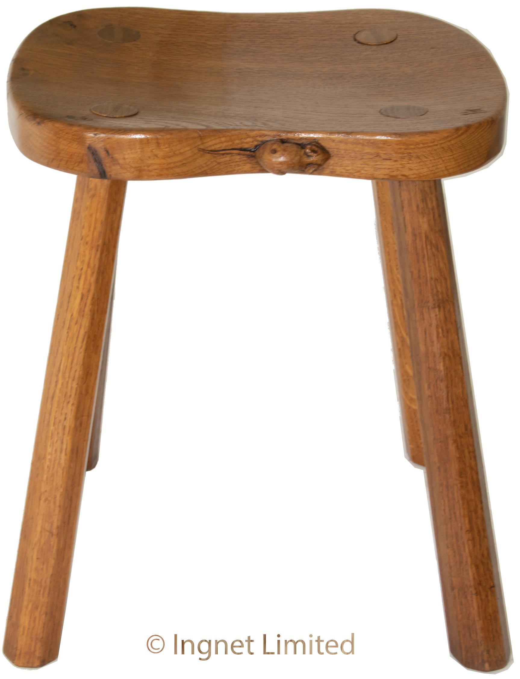 ROBERT MOUSEMAN THOMPSON FOUR LEGGED COW STOOL
