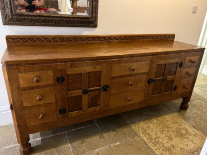 ROBERT MOUSEMAN THOMPSON RARE EARLY BURR OAK SIDEBOARD