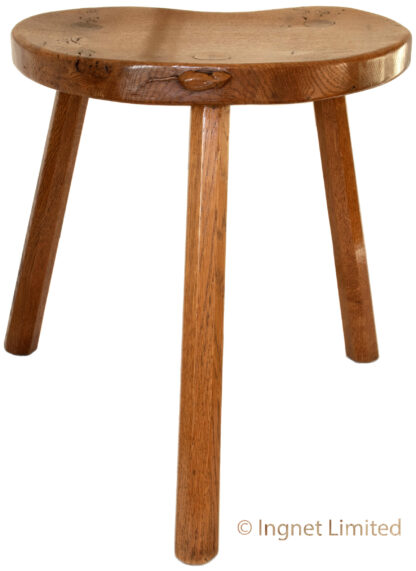 ROBERT MOUSEMAN THOMPSON BURR OAK STOOL - Image 2