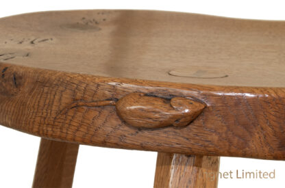 ROBERT MOUSEMAN THOMPSON BURR OAK STOOL - Image 9