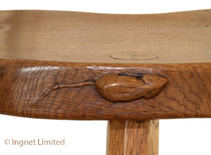 ROBERT MOUSEMAN THOMPSON BURR OAK STOOL - Image 11