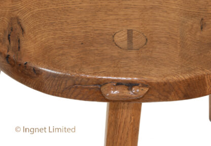 ROBERT MOUSEMAN THOMPSON BURR OAK STOOL - Image 12