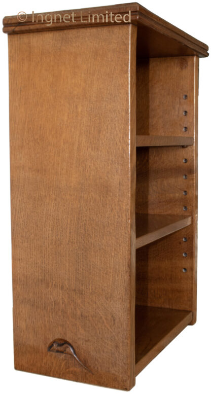 ROBERT MOUSEMAN THOMPSON FULLY ADZED BEDSIDE CUPBOARD - Image 3