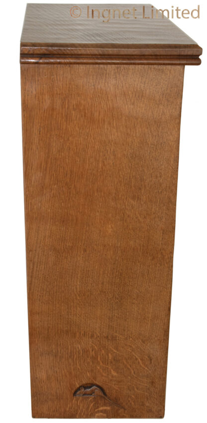 ROBERT MOUSEMAN THOMPSON FULLY ADZED BEDSIDE CUPBOARD - Image 10