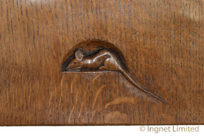 ROBERT MOUSEMAN THOMPSON FULLY ADZED BEDSIDE CUPBOARD - Image 12