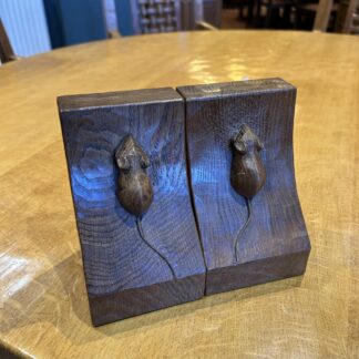 ROBERT MOUSEMAN THOMPSON OAK BOOKENDS